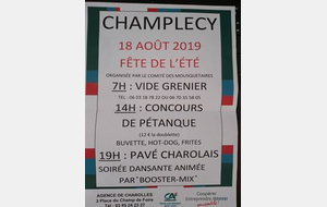 Concours de pétanque à Champlécy