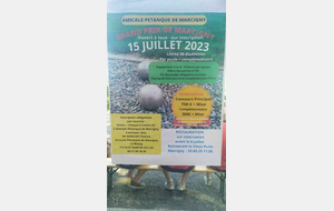 Concours en doublettes organisé par l'amicale pétanque de Marcigny le 15 juillet 2023 !