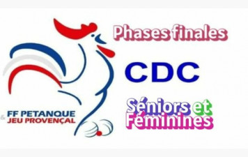 Phases finales CDC (27 et 28/09)séniors et féminines.
