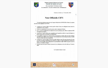 INFOS CD71 SAISON 2026